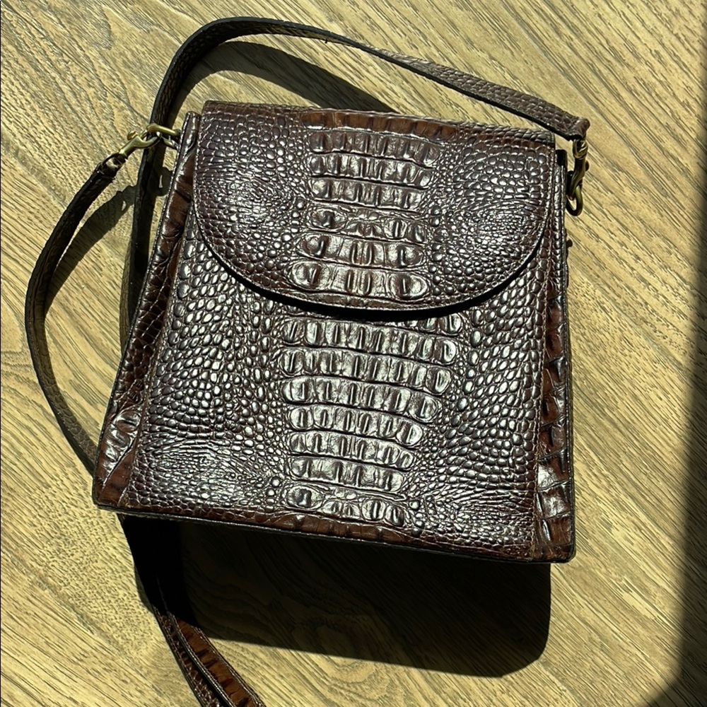 Brahmin Brown Leather Crossbody Bag